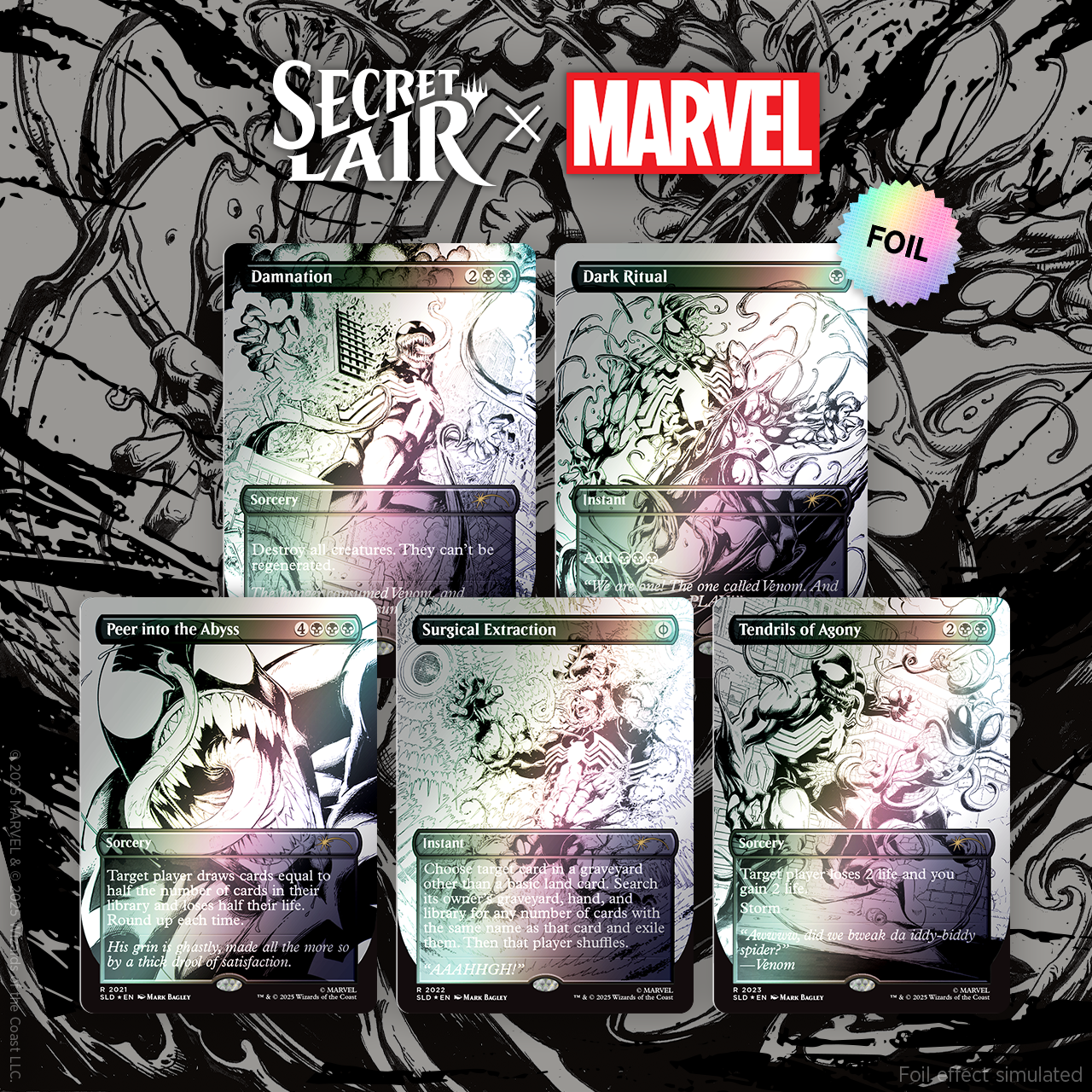g7 MTG Secret Lair x Marvel's Spider-Man: Venom Unleashed (Inks) - Foil Edition