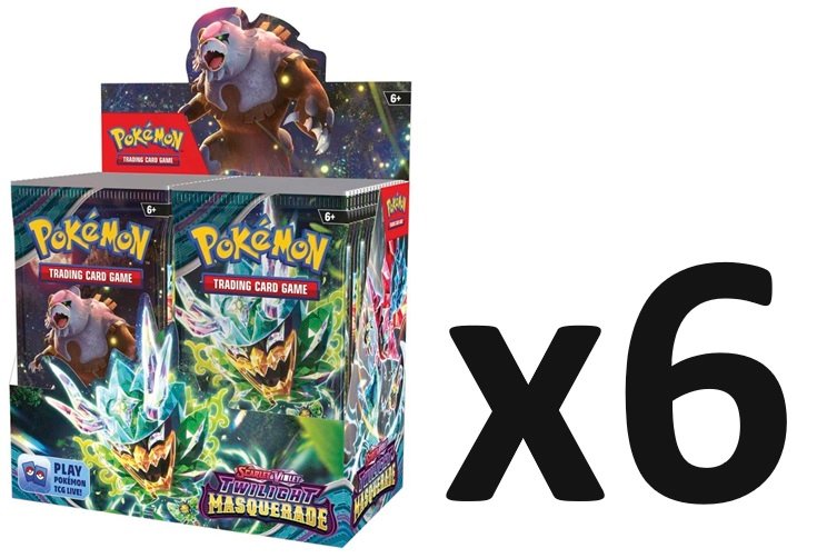 twilight box crop casevs6 Pokemon SV6 Twilight Masquerade Booster Box CASE (6 Booster Boxes) Save