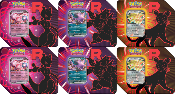 Pokemon Team Rocket Tin CASE (6 Tins)