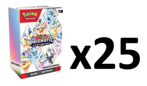 Pokemon SV8.5 Prismatic Evolutions Booster BUNDLE CASE (25 Booster BUNDLES)