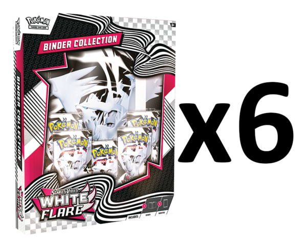Pokemon SV10.5 White Flare Binder Collection Box CASE (6 Boxes)