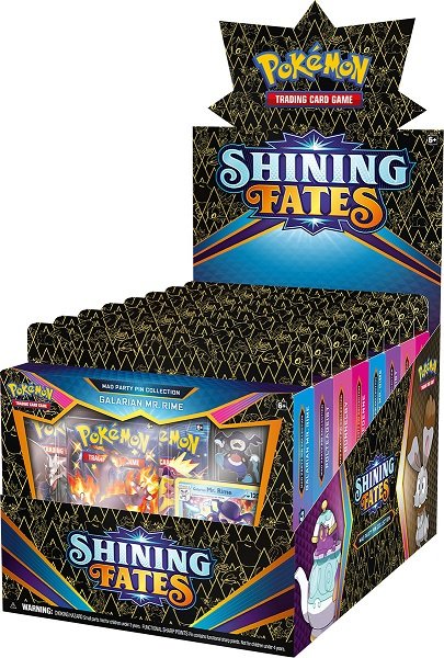 list21 Pokemon Shining Fates Mad Party Pin Collection Display Box (8 Pin Collections)